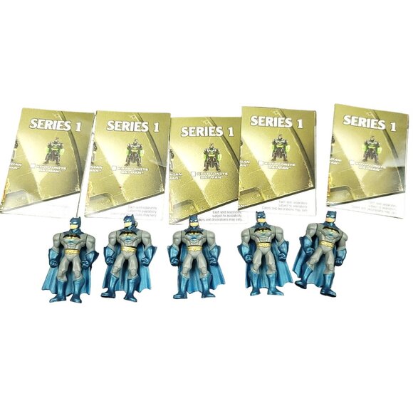 DC Justice League Mighty Minis Action Figure Lot Series 1 Set of 5 Batman w Cape - Picture 1 of 4